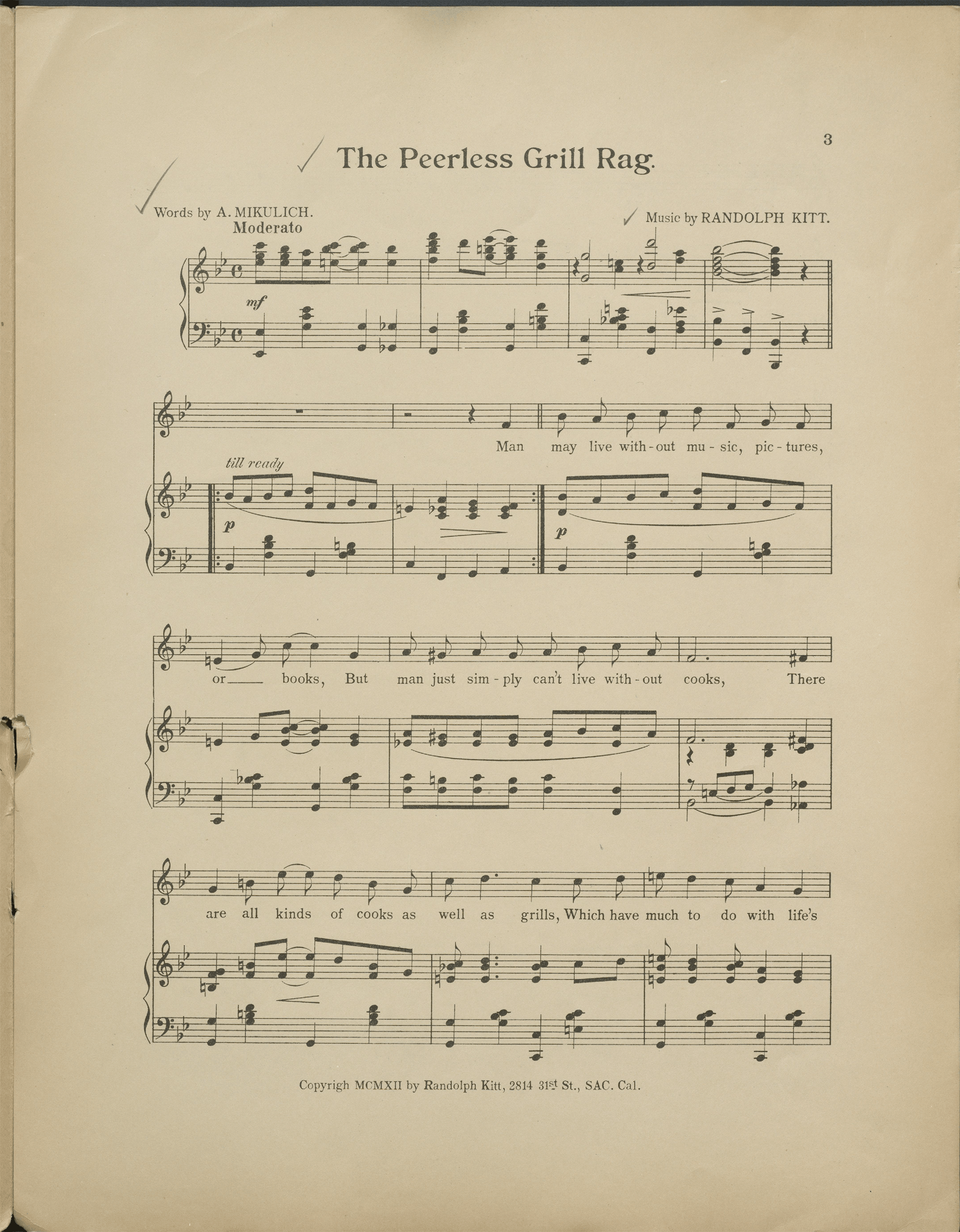 Page 2: The Peerless Grill rag