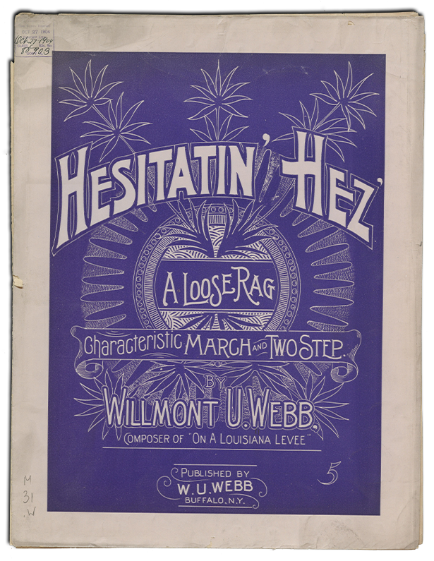 Sheet music: Hesitatin’ Hez