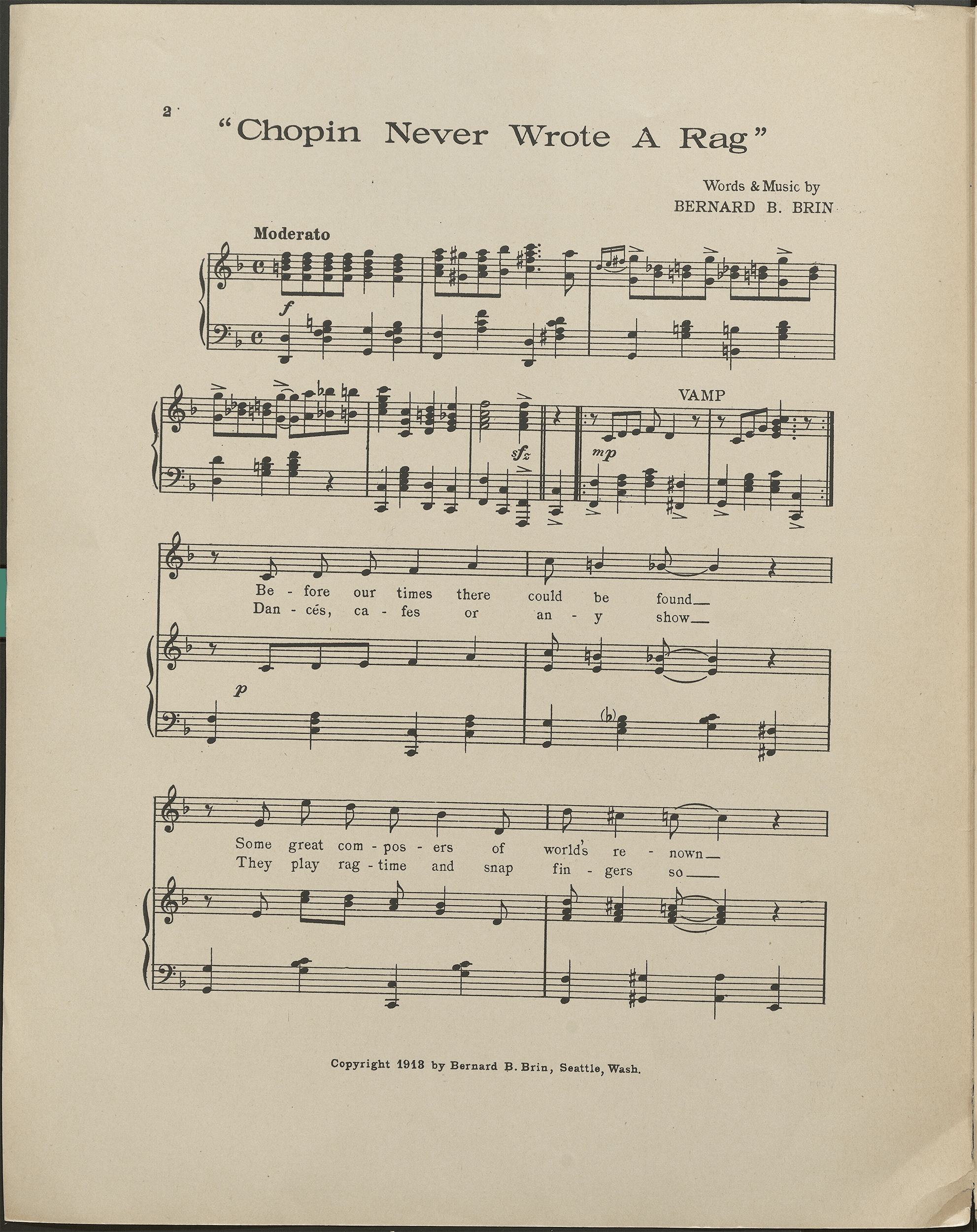 Page 2: Chopin never wrote a rag