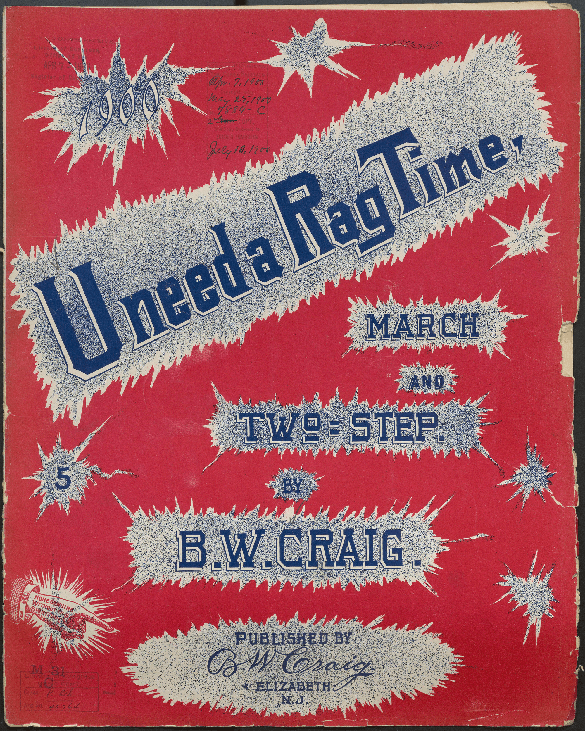 Page 1: Uneeda rag time